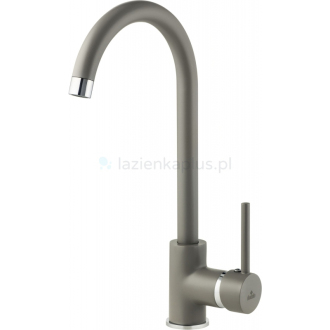 DEANTE ZORBA ZQZBS113 Jednodrez s odkvapom 760x440x150, granit šedá + batéria Milin