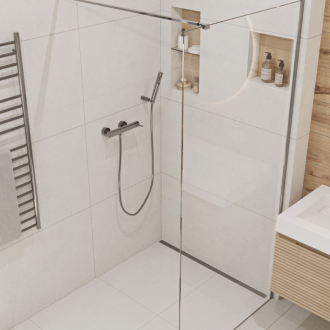 SAT Walk-in sprchová zástena 97x200 profil, číre sklo SATBWI100PRGM