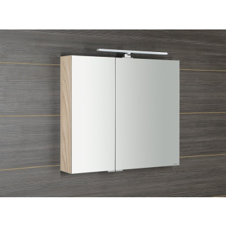 MIRRÓ galerka s LED osvetlením, 80x70x16cm, brest bardini MC080-0013