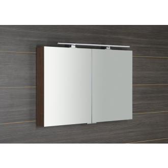 MIRRÓ galerka s LED osvetlením, 100x70x16cm, borovica rustik MC100-0016