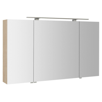 MIRRÓ galerka s LED osvetlením, 3x dvierka, 120x70x16cm, brest bardini MC121-0013