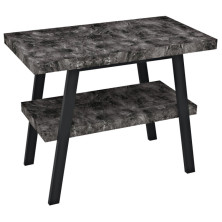 TWIGA umývadlový stolík 80x72x50 cm, čierna mat/štiepaný kameň