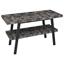 TWIGA umývadlový stolík 110x72x50 cm, čierna mat/štiepaný kameň