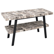 TWIGA umývadlový stolík 110x72x50 cm, čierna mat/šedý kameň