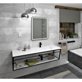 ARUBA umývadlo vpravo, 180x51,5 cm, Rockstone biela mat AR180-B1R