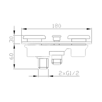 Kohútiková batéria s prepínačom 18x6 cm, chróm BD13151