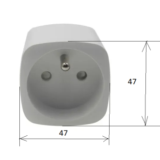 IQTECH šikovný zásuvkový adaptér s ochranným kolíkom, 16A WS024