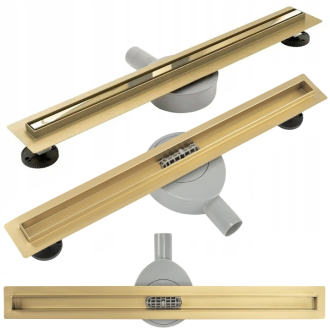 Rea Žľab s roštom Neo &amp; Pure 900 N PRE L.Gold Mirror