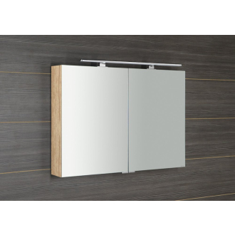 MIRRÓ galerka s LED osvetlením, 100x70x16cm, dub alabama MC100-0022