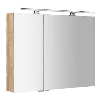 MIRRÓ galerka s LED osvetlením, 90x70x16cm, dub alabama MC090-0022