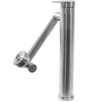 REA PACO Umývadlová batéria INOX, brúsený nikel, vysoká REA-B0537