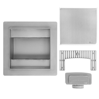 REA NEO Odtokový žľab 120x120, brúsený nikel REA-G6206