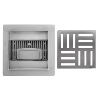 REA CROSS Odtokový žľab 120x120, brúsený nikel REA-G6200