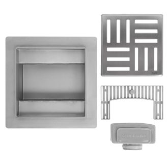 REA CROSS Odtokový žľab 120x120, brúsený nikel REA-G6200