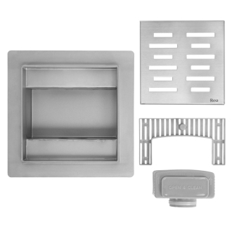 REA LINE Odtokový žľab 120x120 brúsený nikel REA-G6204