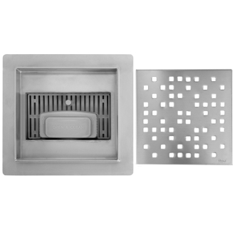 REA DOTS Odtokový žľab 150x150 brúsený nikel REA-G6203