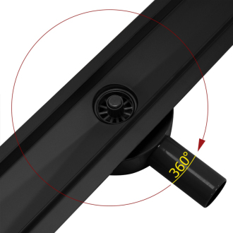Rea Odtokový žľab + sifón + nohy + tesniaca manžeta Neo&amp;Pure 800 N PRO Black REA-G8907