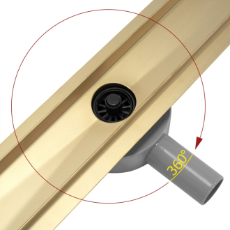 Rea Žľab s roštom Neo Slim L.Gold Pro-700 Mirror
