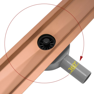 Rea Pure Neo odtokový žľab 80, kartáčovaná meď REA-G8022