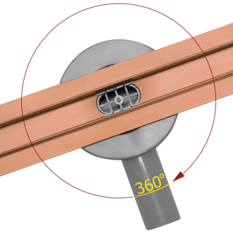 Rea Neo Slim Pre odtokový žľab 70, kartáčovaná meď, REA-G0651