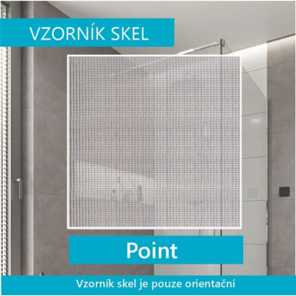 Mereo Lima sprchovací kút, 100x120x190 cm, lietacie dvere a pevný diel, sklo Point CK88532K