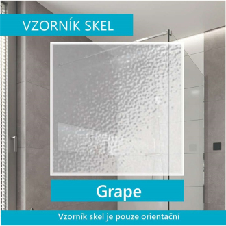 Mereo Kora sprchovací kút, R550, 80x80x185 cm, biely ALU, sklo Grape 5 mm CK35111Z