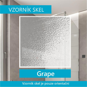 Mereo Sprchový set: spŕch kút štvorcový, 90x90x185 biely, Grape 5 mm, van. CV31N CK34101ZN