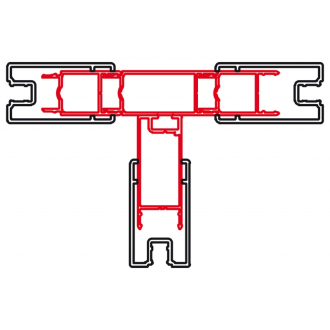 SANSWISS TOP-LINE Sada 4 profilov na spojenie dverí pri T-montáži aluchróm TEO.50.1898
