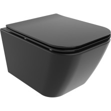 Mexen MADOX Závesné WC Rimless Slim, soft close, čierna mat 30154070