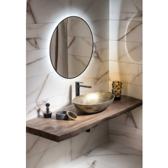 SHARON okrúhle LED podsvietené zrkadlo priemer 80cm, čierna mat (E28904CI) 31255CI