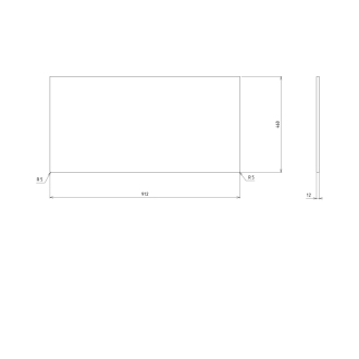 SKARA doska Rockstone 91,2x12x46cm, biela mat CG026-0101