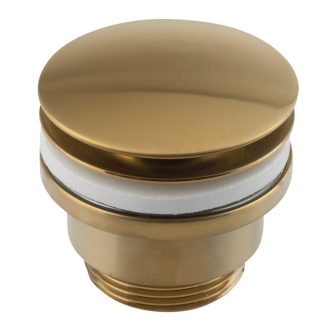 Umývadlová výpusť 5/4“, click-clack, veľká zátka, hr.10-55mm, zlato mat CV1002GB