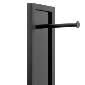 Bambusový kúpeľňový stojan na toaletný papier a štetku Black 321502