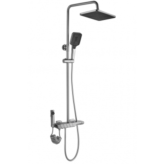 REA Sprchový set s termostatom - Rob Nickiel Brush Inox REA-P6624