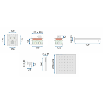 Rea sprchový termostatický set-chróm REA-P6356