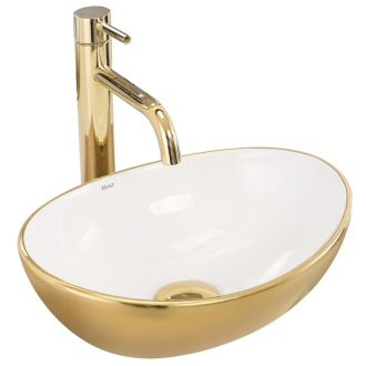 Rea Umývadlo na dosku Sofia mini white gold REA-U6334