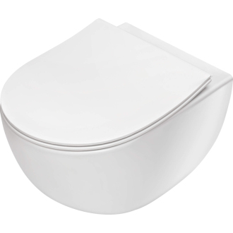 Deante PEONIA ZERO CDED6ZPW Závesné rimless WC vrátane sedátka, biela