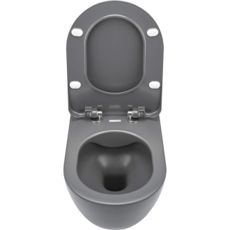 Deante PEONIA CDEDDZPW Závesné WC rimless vrátane sedátka, antracit