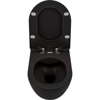 Deante PEONIA CDEDNZPW Závesné WC rimless vrátane sedátka, čierna