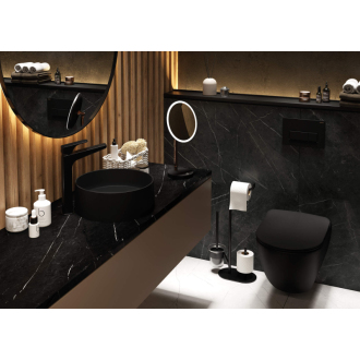Deante PEONIA CDEDNZPW Závesné WC rimless vrátane sedátka, čierna