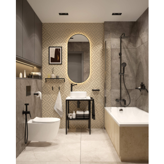 Deante SILIA CDLD6ZPW Závesné WC rimless vrátane sedátka, biela