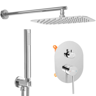 REA Oval podomietkový sprchový set, vrátane boxu, chróm REA-P8415