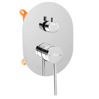 REA Oval podomietkový sprchový set, vrátane boxu, chróm REA-P8415