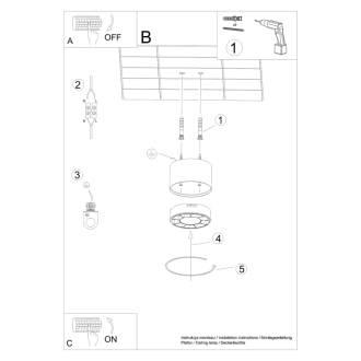 DIO Stropné svetlo, biela LED SL.1254