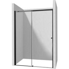 Deante KEIRRIA PLUS Posuvné sprchové dvere 170 cm čierna, biele sklo KTSPN17P