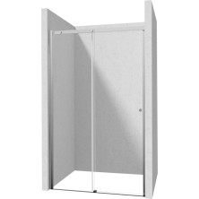 Deante KEIRRIA PLUS Posuvné sprchové dvere 130 cm chróm, biele sklo KTSP013P