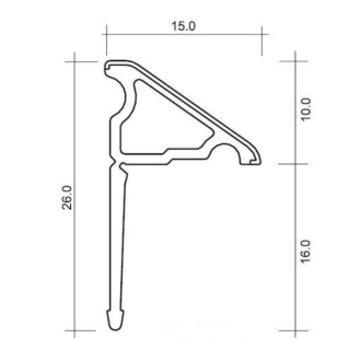 Lišta vaňová s lepiacou páskou, 2x roh PVL0 195cm