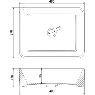 MEXEN CATIA - umývadlo na dosku, biele 21314800