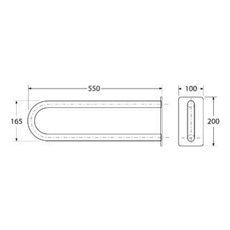 JIKA Universum H3897140030001 Madlo 550 mm nerez