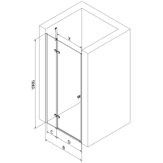 MEXEN ROMA sprchové dvere 90x190 cm 6mm, chróm-dymové 854-090-000-01-40